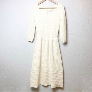 Boden ‘Hannah’ Tiered Knit Dress in Ivory